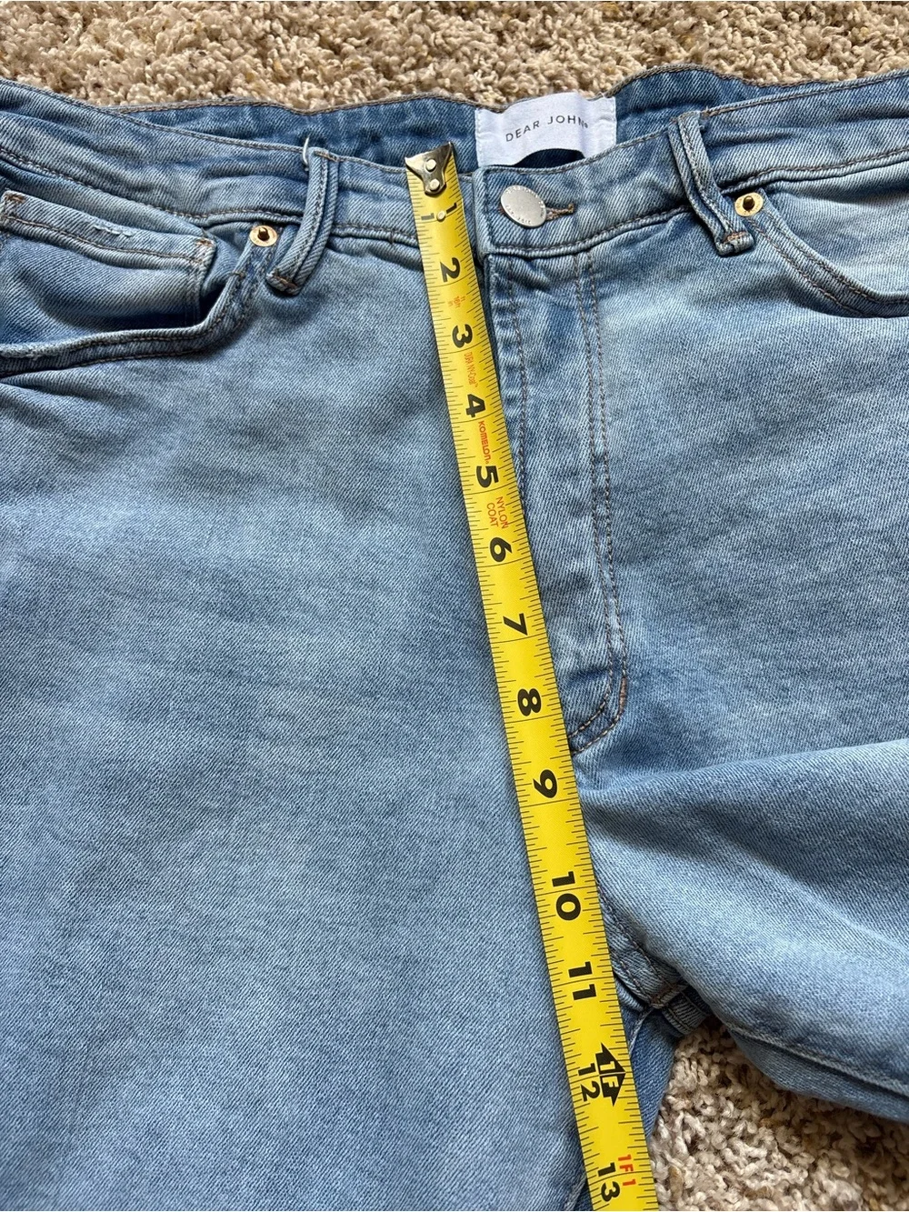 Dear John Jeans Frankie Super High Rise Straight Sz 27 Tide Pool